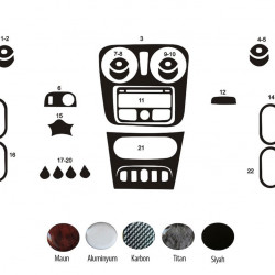 Накладки на панель (Meric, Туреччина) Дерево для Renault Logan MCV 2013-2022 рр