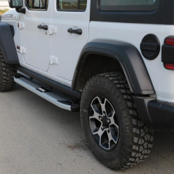Бокові пороги Mevsim Grey (2 шт., Алюміній) для Jeep Wrangler 2018-2024 рр