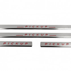 Накладки на пороги Carmos V2 (4 шт, нерж) для Nissan NP300 1999-2015