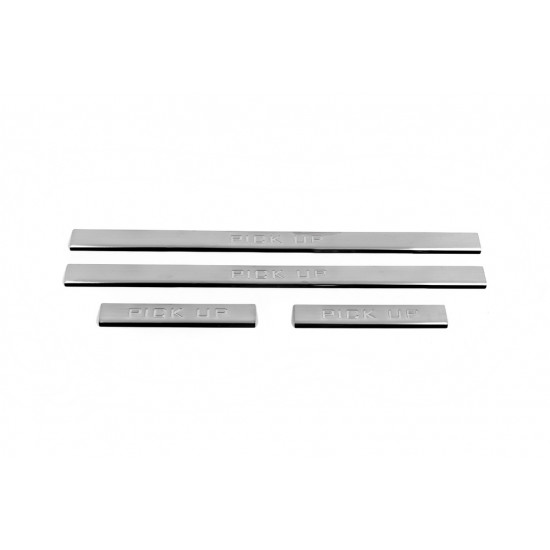Накладки на пороги Carmos V3 (4 шт, нерж) для Nissan NP300 1999-2015