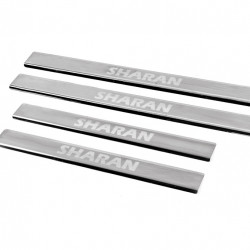 Накладки на пороги Carmos V2 (4 шт, нерж) для Volkswagen Sharan 2010-2024 рр