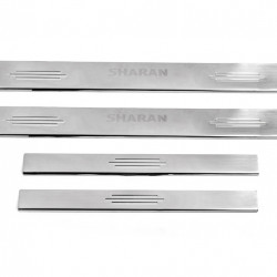 Накладки на пороги Carmos V2 (4 шт, нерж) для Volkswagen Sharan 1995-2010 рр