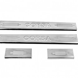 Накладки на пороги Carmos V2 (4 шт, нерж) для Opel Corsa C 2000-2024 рр