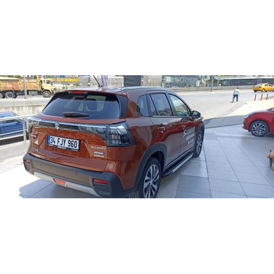 Бокові пороги Duru (2 шт., Алюміній) для Suzuki SX4 S-Cross 2021-2024 рр Бокові пороги Duru (2 шт., Алюміній) для Suzuki SX4 S-Cross 2021-2024 рр