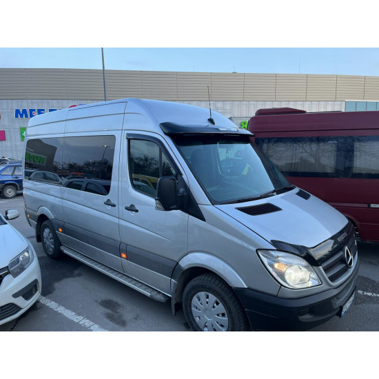 Дефлектор лобового скла V1 (під фарбування, на клей) для Mercedes Sprinter W906 2006-2018 рр