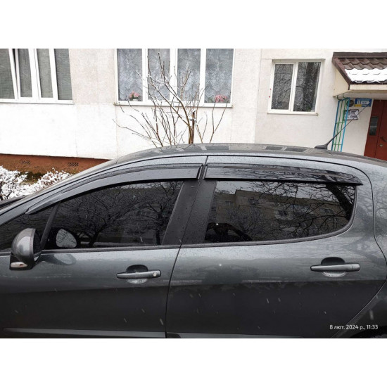 Вітровики HB (4 шт., Sunplex Sport) для Peugeot 307