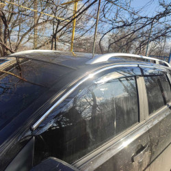 Вітровики з хромом (4 шт., Sunplex Chrome) для Nissan Qashqai 2007-2010 рр