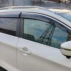 Вітровики з хромом (4 шт., Sunplex Chrome) для Nissan Qashqai 2014-2021рр