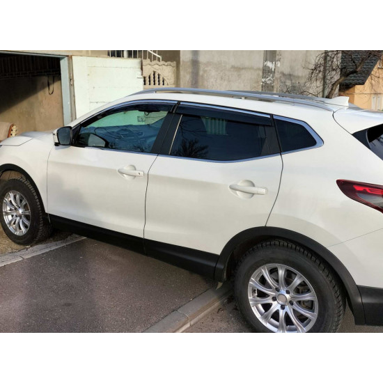 Вітровики з хромом (4 шт., Sunplex Chrome) для Nissan Qashqai 2014-2021рр