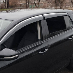 Вітровики з хромом HB (4 шт., Sunplex Chrome) для Volkswagen Golf 6