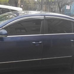 Вітровики з хромом (4 шт., Sunplex Chrome) для Volkswagen Passat B6 2006-2012рр