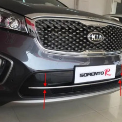 Накладка на решітку переднього бампера Libao (пластик) для Kia Sorento UM 2015-2020 рр