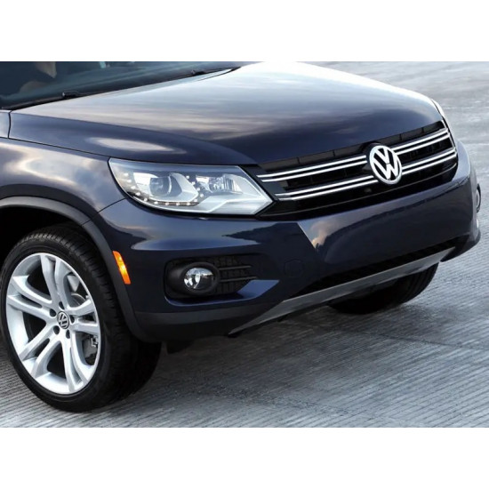 Передня накладка 2007-2010 (нерж) для Volkswagen Tiguan рр