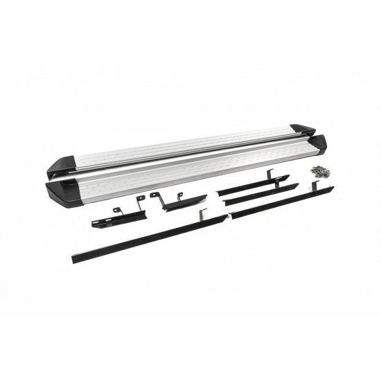 Бокові пороги OEM V2 (2 шт, алюм.) для Nissan X-trail T31 2007-2014рр Бокові пороги OEM V2 (2 шт, алюм.) для Nissan X-trail T31 2007-2014рр