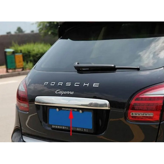 Накладка над номером Libao (нерж) для Porsche Cayenne 2010-2017 рр