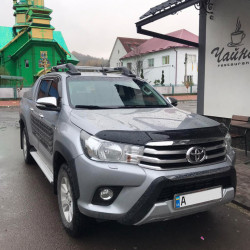 Рейлінги з перемичками (2 шт, Хром) для Toyota Hilux 2015-2024 рр