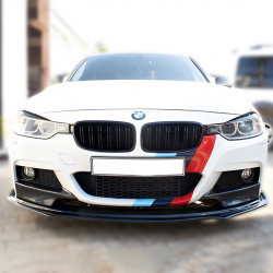 Накладка на передній бампер ЛИП (чорна) для BMW 3 серія F-30/31/34 2012-2019рр