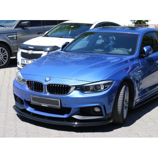 Накладка на передній бампер ЛИП (чорна) для BMW 4 серія F-32 2012-2024 рр