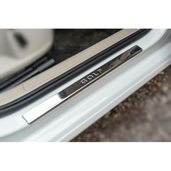 Накладки на пороги OmsaLine V2 (4 шт, нерж) для Volkswagen Golf 7 Накладки на пороги OmsaLine V2 (4 шт, нерж) для Volkswagen Golf 7