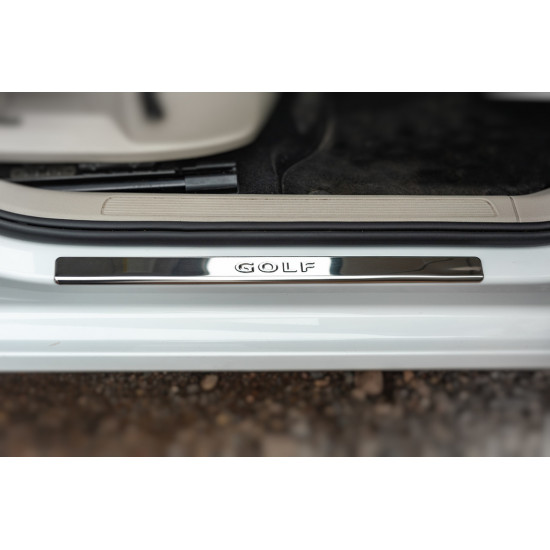 Накладки на пороги OmsaLine V2 (4 шт, нерж) для Volkswagen Golf 7 Накладки на пороги OmsaLine V2 (4 шт, нерж) для Volkswagen Golf 7