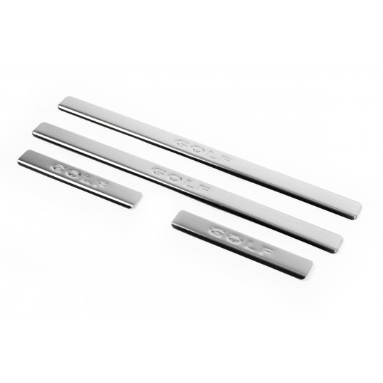 Накладки на пороги OmsaLine V2 (4 шт, нерж) для Volkswagen Golf 7 Накладки на пороги OmsaLine V2 (4 шт, нерж) для Volkswagen Golf 7