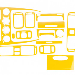 Накладки на панель 2000-2002 (жовтий колір) для Toyota Corolla років