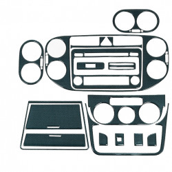 Накладки на панель (2011-2015) Карбон для Volkswagen Tiguan рр