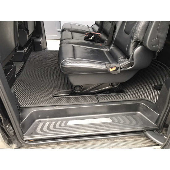 Килимки EVA V-class, ExtraLong 2 бокових (повний салон) чорні для Mercedes Vito / V-class W447 2014-2024 рр Килимки EVA V-class, ExtraLong 2 бокових (повний салон) чорні для Mercedes Vito / V-class W447 2014-2024 рр