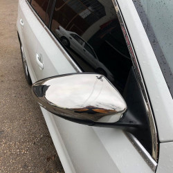 Накладки на дзеркала USA (2 шт, нерж) Carmos - турецька сталь для Volkswagen Passat B8 2015-2024 рр