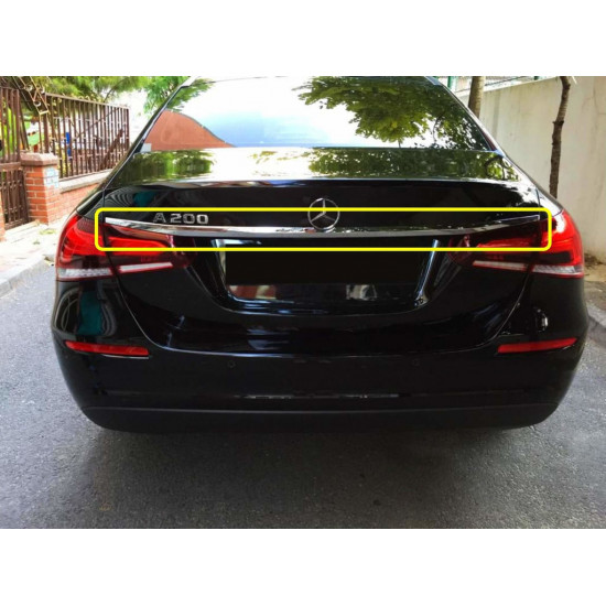 Планка над номером (нерж) для Mercedes A-сlass W177 2018-2024 рр Планка над номером (нерж) для Mercedes A-сlass W177 2018-2024 рр