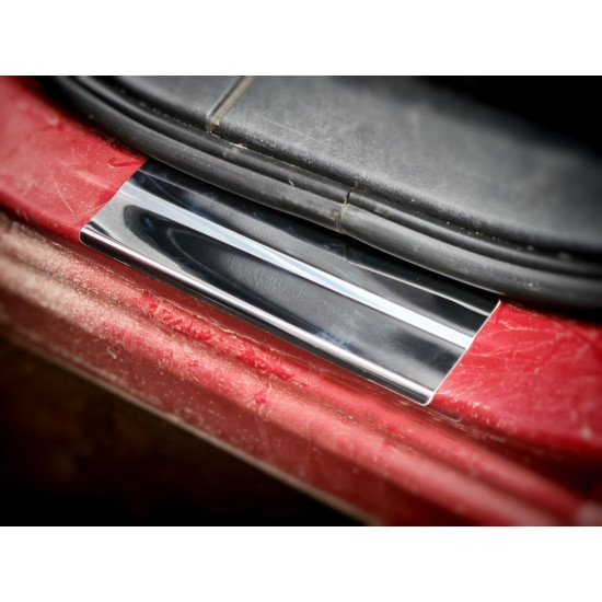 Накладки на пороги (Carmos V2, 4 шт, нерж.) для Nissan Qashqai 2014-2021рр