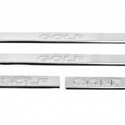 Накладки на пороги Carmos V2 (4 шт, нерж) для Volkswagen Golf 6