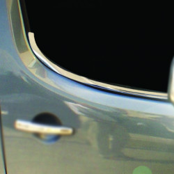 Окантовка вікон (2 шт., нерж) Carmos - Турецька сталь для Peugeot Partner Tepee 2008-2018рр