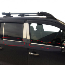 Окантовка вікон (4 смужки, нерж) Carmos - Турецька сталь для Volkswagen Amarok 2010-2022 рр