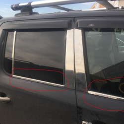 Окантовка вікон (4 смужки, нерж) Carmos - Турецька сталь для Volkswagen Amarok 2010-2022 рр