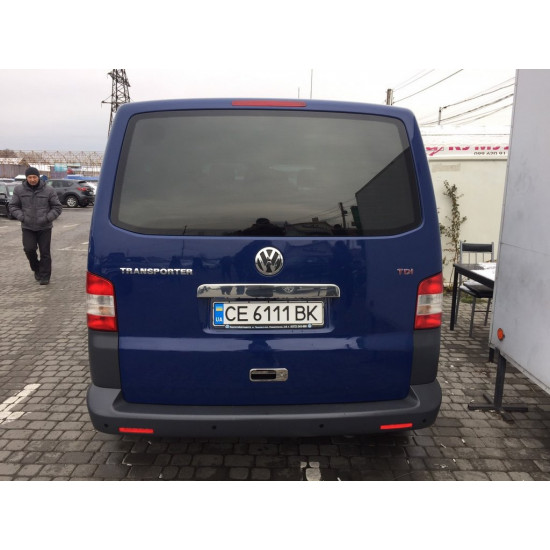 Накладка над номером двері Ляда (нерж) Transporter, Carmos - Турецька сталь для Volkswagen T5 2010-2015 рр