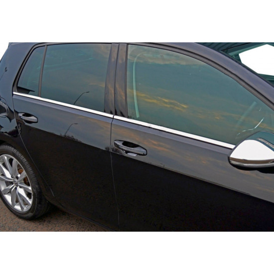 Нижні молдинги скла HB (4 шт, нерж) Carmos - Турецька сталь для Volkswagen Golf 7 Нижні молдинги скла HB (4 шт, нерж) Carmos - Турецька сталь для Volkswagen Golf 7