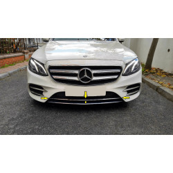 Хром смужка на передній бампер 2016-2020 (нерж) для Mercedes E-сlass W213 2016 -2024 рр