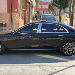 Накладки на стійки (нерж) для Mercedes S-сlass W223