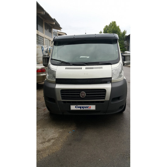 Козирьок на лобове скло (чорний глянець, 5мм) для Fiat Ducato 2006-2024 та рр