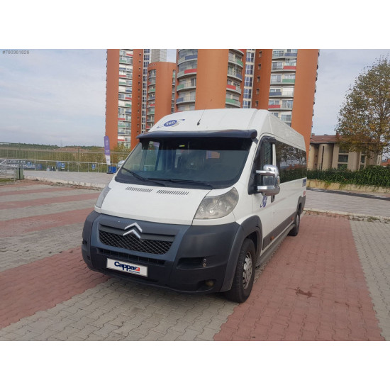 Козирьок на лобове скло (чорний глянець, 5мм) для Fiat Ducato 2006-2024 та рр