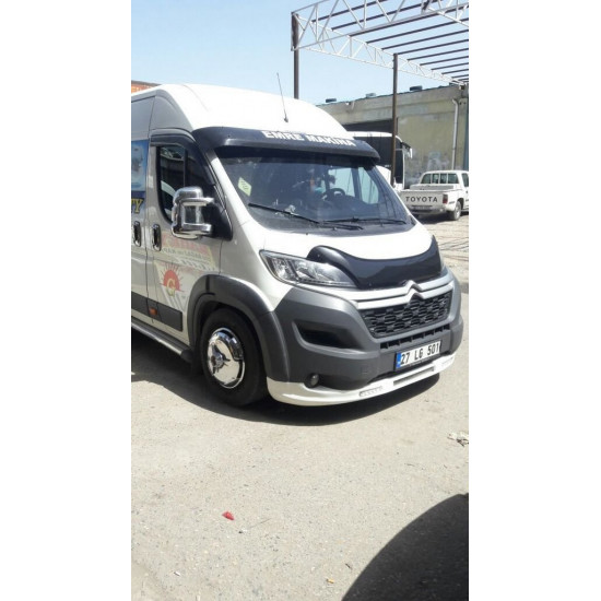 Козирьок на лобове скло (чорний глянець, 5мм) для Fiat Ducato 2006-2024 та рр