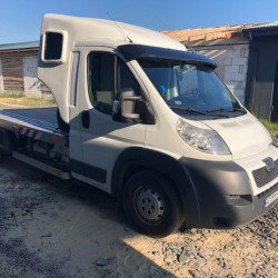 Козирьок на лобове скло (чорний глянець, 5мм) для Peugeot Boxer 2006-2024 та рр