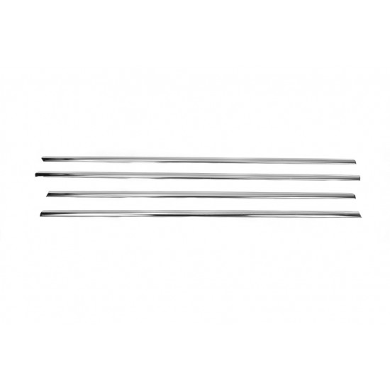 Нижні молдинги скла Black Chrome (4 шт, нерж) для Volkswagen Golf 7 Нижні молдинги скла Black Chrome (4 шт, нерж) для Volkswagen Golf 7