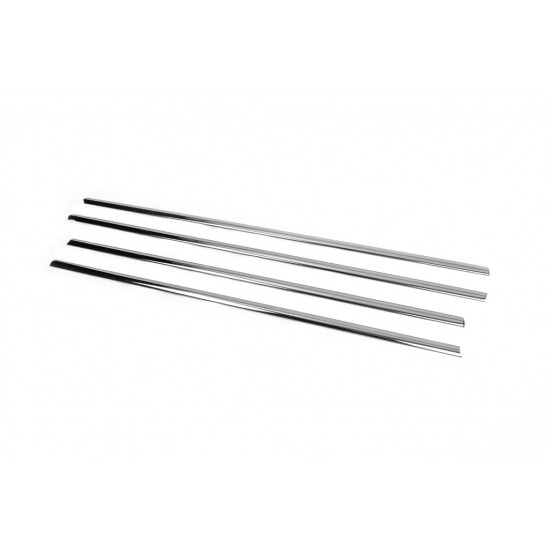 Нижні молдинги скла Black Chrome (4 шт, нерж) для Volkswagen Golf 7 Нижні молдинги скла Black Chrome (4 шт, нерж) для Volkswagen Golf 7
