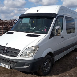 Козирок на лобове скло на рамі V2 (чорний глянець, 5мм) для Mercedes Sprinter W906 2006-2018 рр