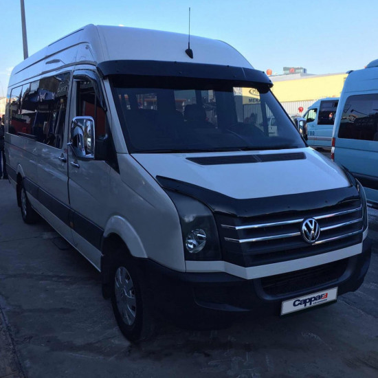 Козирок на лобове скло на рамі V2 (чорний глянець, 5мм) для Mercedes Sprinter W906 2006-2018 рр