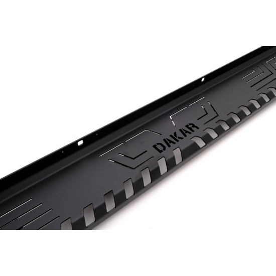Бокові пороги Dakar V1 без LED (2 шт, метал) для Fiat Fullback 2016-2024 рр Бокові пороги Dakar V1 без LED (2 шт, метал) для Fiat Fullback 2016-2024 рр
