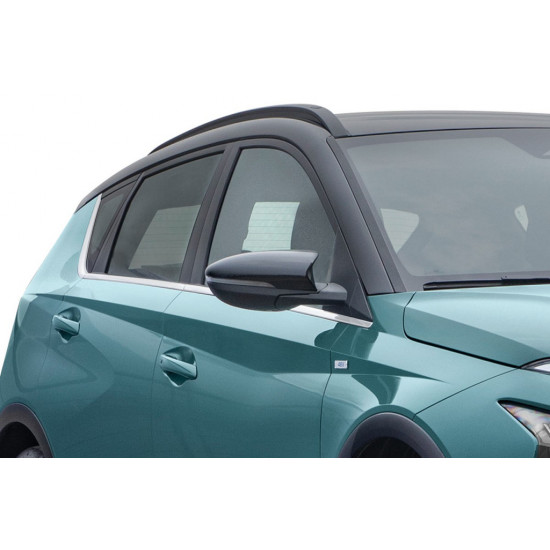 Нижні молдинги стекол (8 шт, нерж) Carmos - Турецька сталь для Hyundai Bayon Нижні молдинги стекол (8 шт, нерж) Carmos - Турецька сталь для Hyundai Bayon