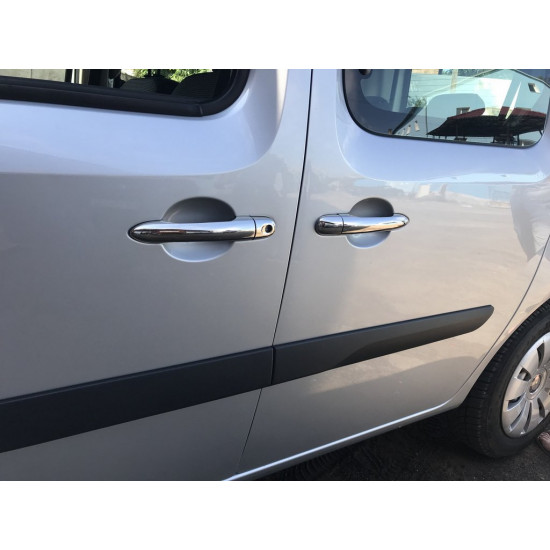 Накладки на ручки (нерж) 3 шт, Carmos - Турецька сталь для Renault Kangoo 2008-2020 рр Накладки на ручки (нерж) 3 шт, Carmos - Турецька сталь для Renault Kangoo 2008-2020 рр